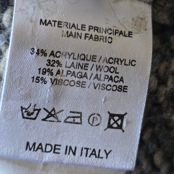 Vanessa Bruno Oversized Alpaca Wool Sweater S Gray Italy Minimalist Luxury Cozy - Picture 7 of 8